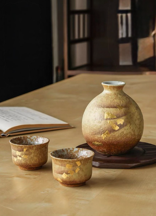 Authentic Japanese Sake Serving Set. Handmade