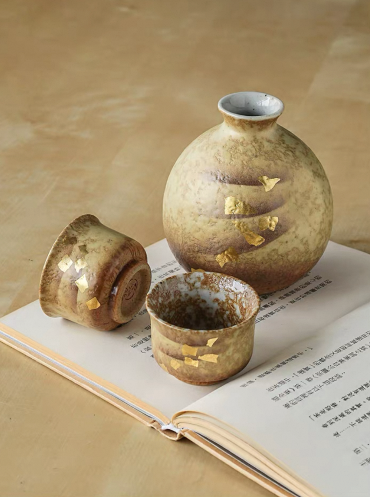 Authentic Japanese Sake Serving Set. Handmade