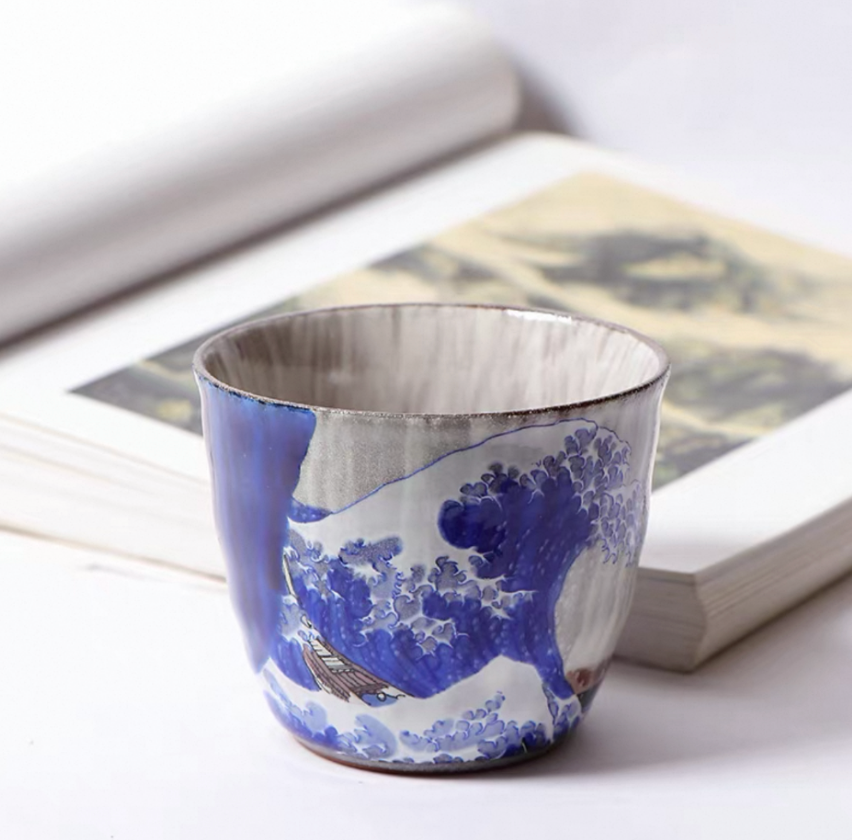Authentic Kutani Ware Ceramic Sake Cups. Handcrafted