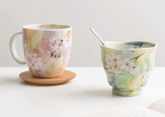 Authentic Mino Ware Cherry Blossom Coffee/Tea Mug. Handmade