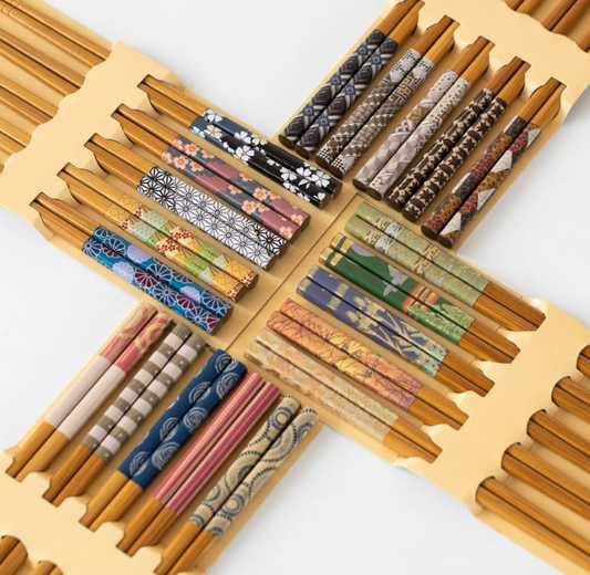 Durable Non-Slip Wooden Chopsticks. 5 Pairs. Handmade