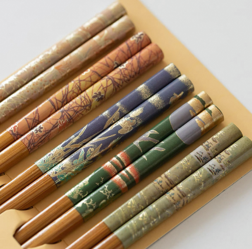 Durable Non-Slip Wooden Chopsticks. 5 Pairs. Handmade