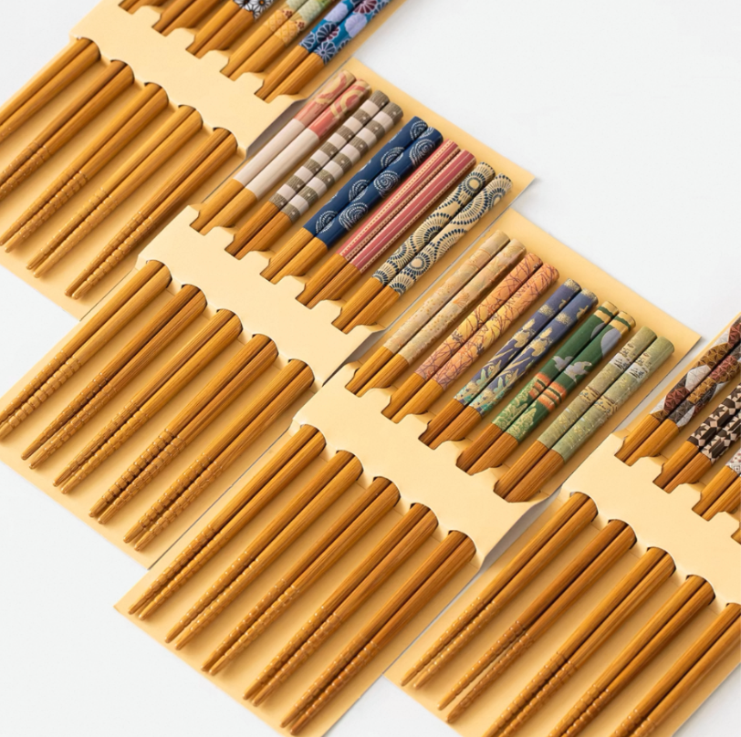 Durable Non-Slip Wooden Chopsticks. 5 Pairs. Handmade
