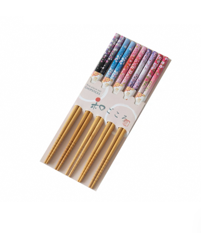 Durable Non-Slip Wooden Chopsticks. 5 Pairs. Handmade