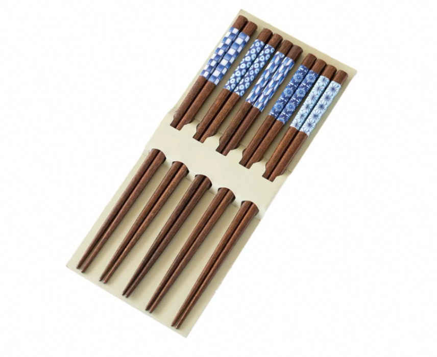 Durable Non-Slip Wooden Chopsticks. 5 Pairs. Handmade