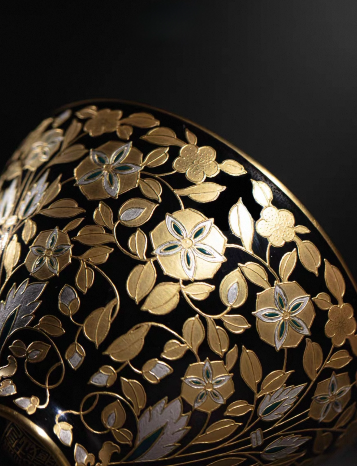 [Heirloom Collections] Imperial Grandeur: Flourishing Branches Porcelain Teacup – Masterfully Adorned with Falangcai Enamel. Gold. and Silver from Jingdezhen