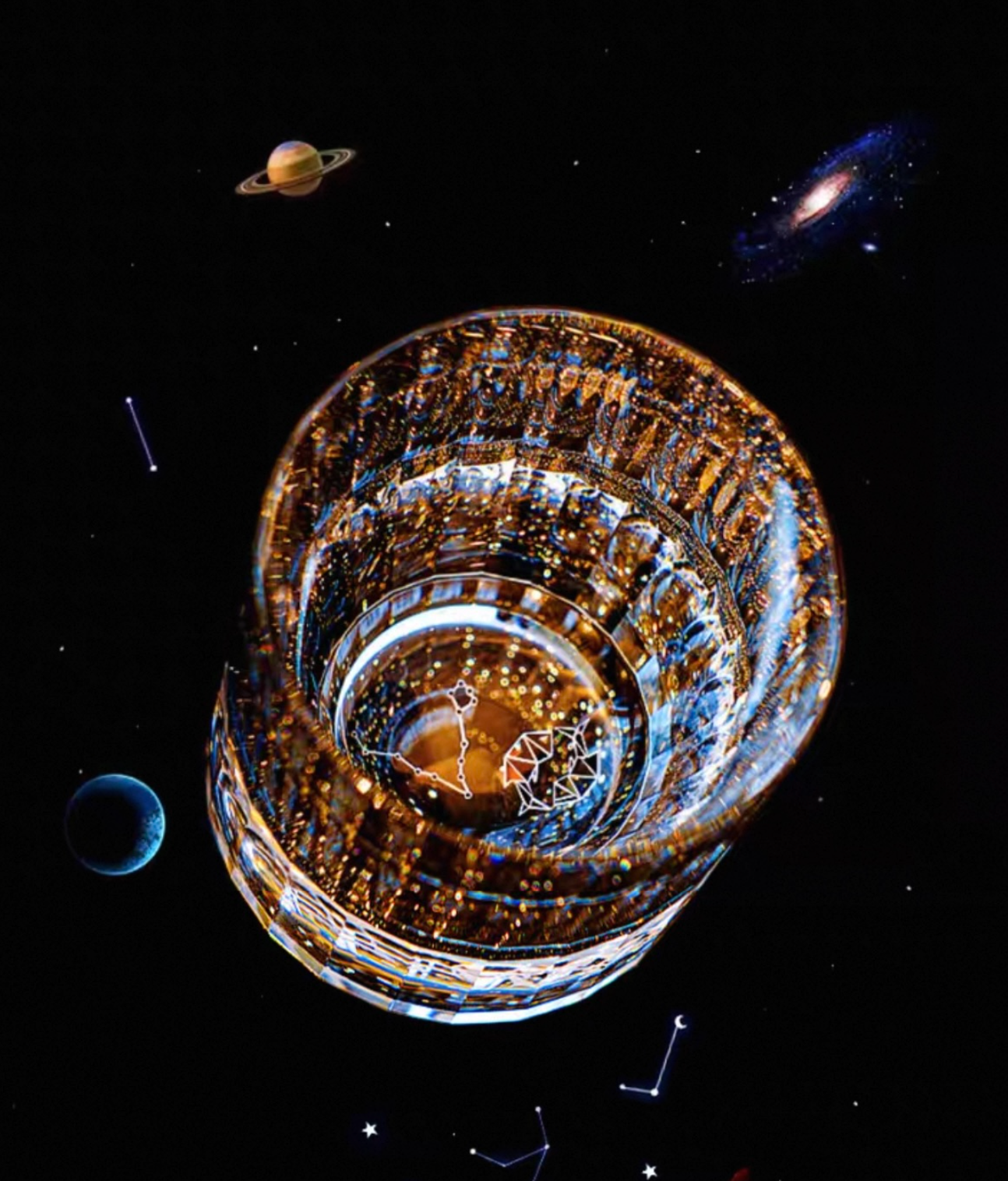 Edo Kiriko 12 Constellations K9 Lead-Free Crystal Whiskey Glass – A Celestial Birthday Gift