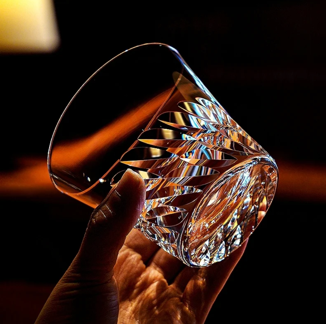 Edo Kiriko Wings of an Angel Hand-Cut Whiskey Glass
