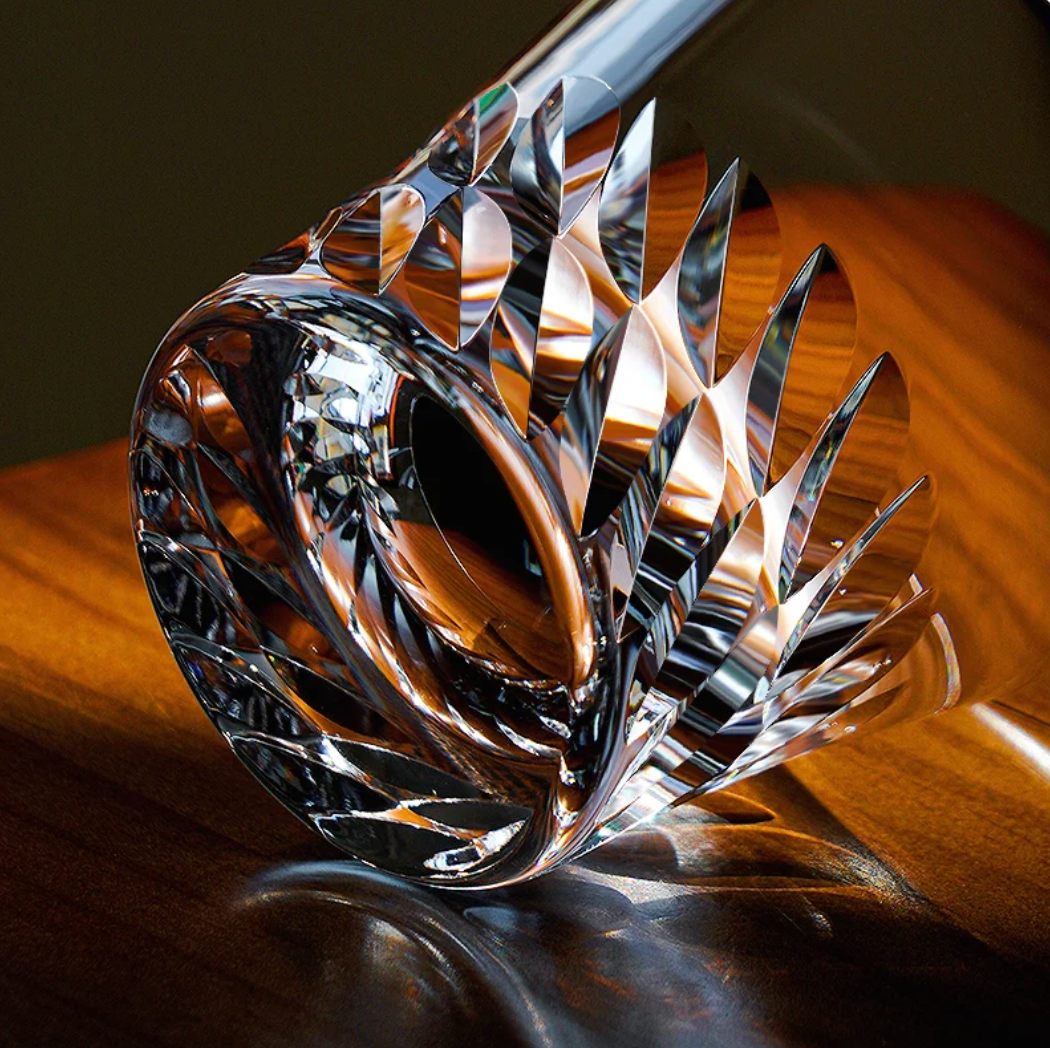 Edo Kiriko Wings of an Angel Hand-Cut Whiskey Glass