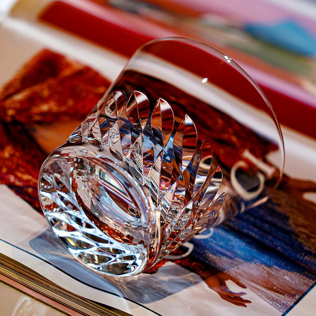 Edo Kiriko Wings of an Angel Hand-Cut Whiskey Glass