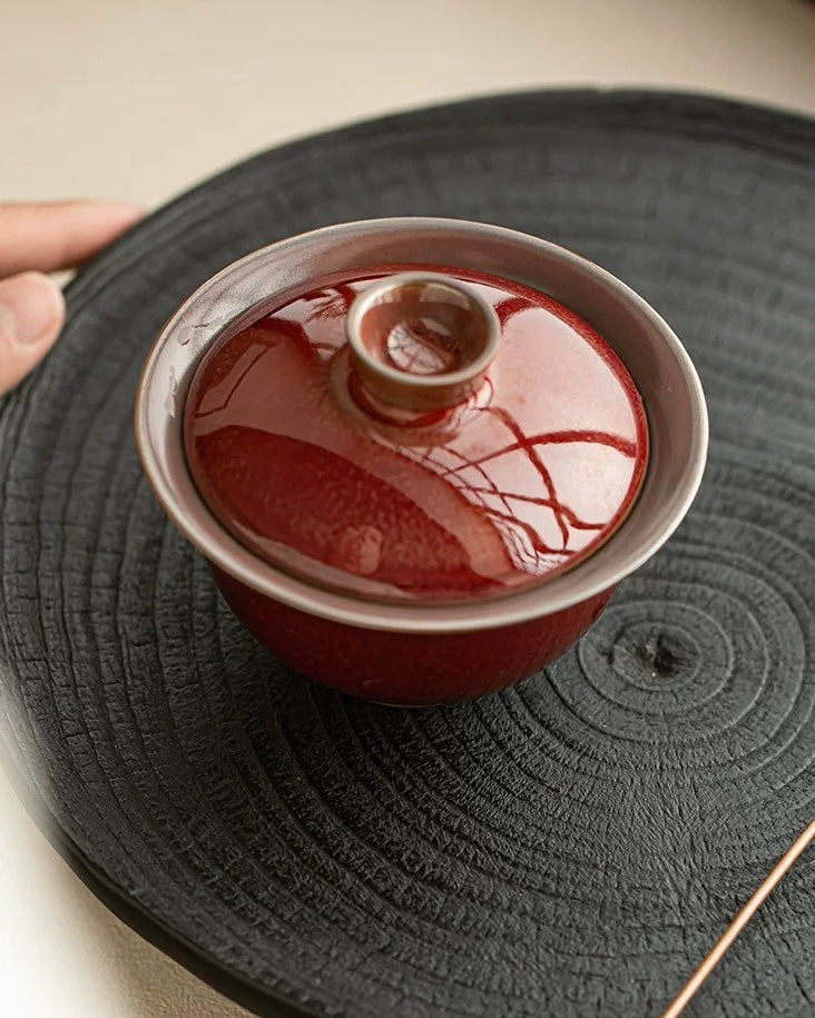 Imperial Langhong Ice Crackle High-End Sancai Gaiwan