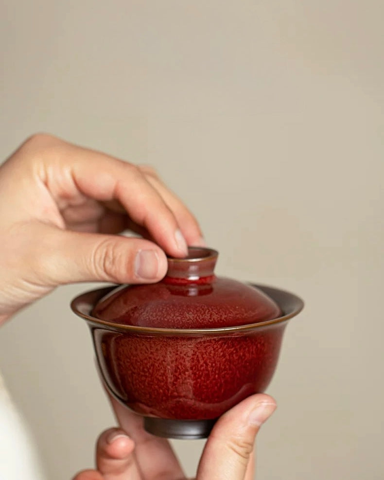 Imperial Langhong Ice Crackle High-End Sancai Gaiwan