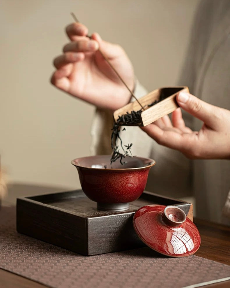 Imperial Langhong Ice Crackle High-End Sancai Gaiwan