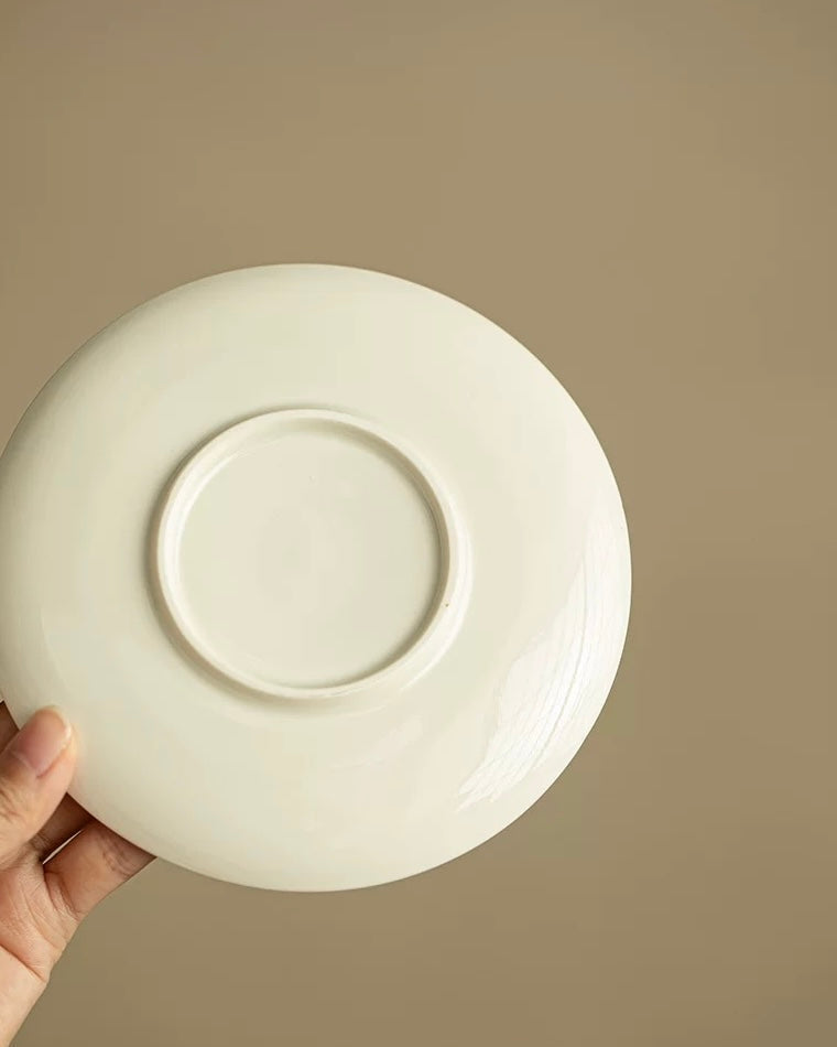 Ding Kiln White Embossed Intertwining Lotus Sancai Gaiwan