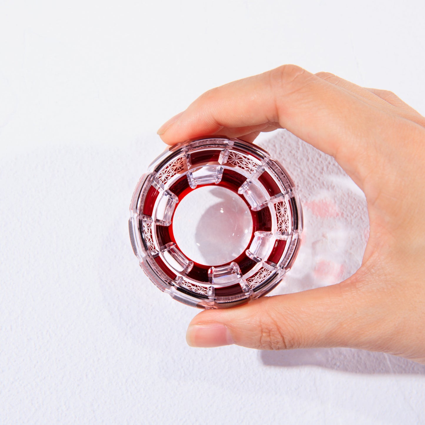 Edo Kiriko Handcrafted Hikari-no-Ha Guinomi Sake Glass Collection