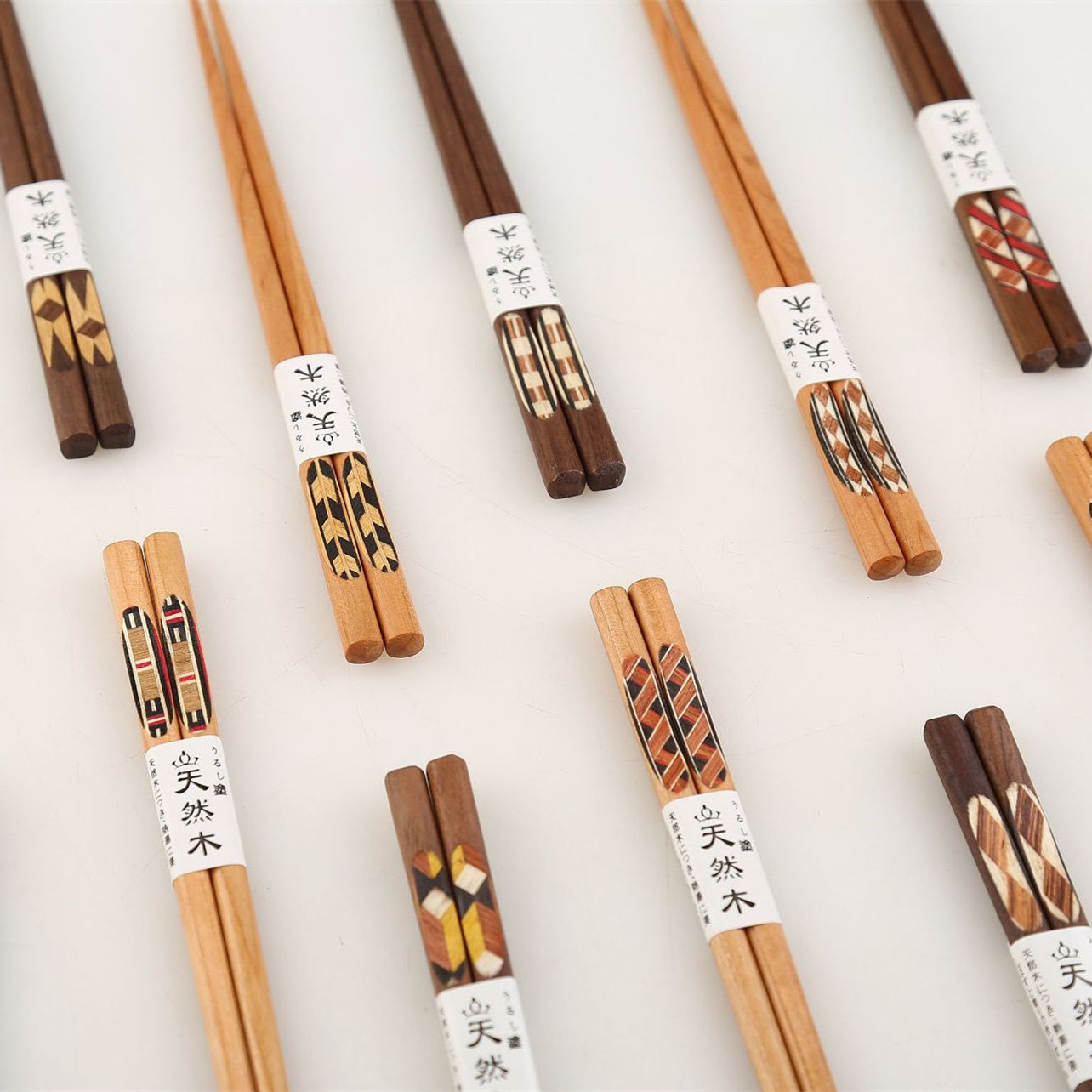 Japanese Assorted Pattern Wooden Chopstick Sets
