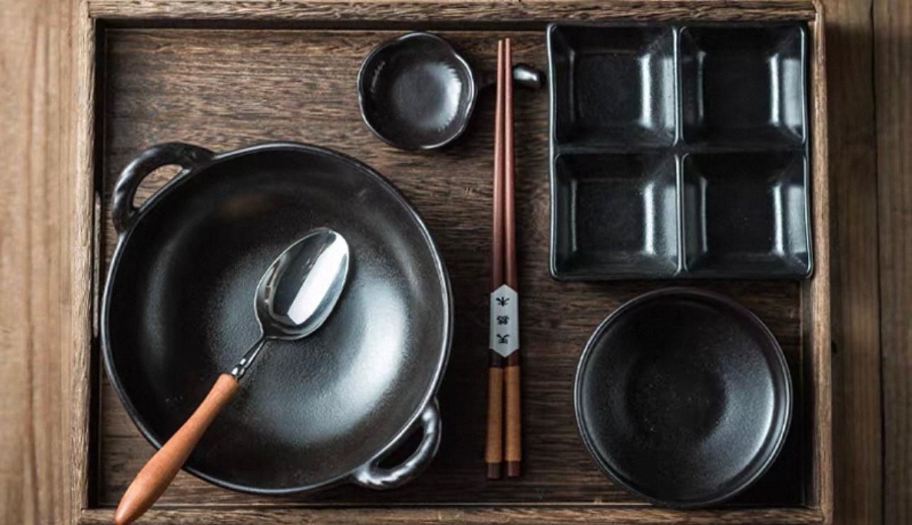 7-Piece Japanese Handmade Ramen Bowl Set