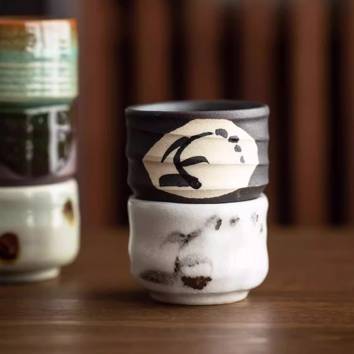 Authentic Mino-yaki Hand-Painted Floral Bowl Set (5-Piece)