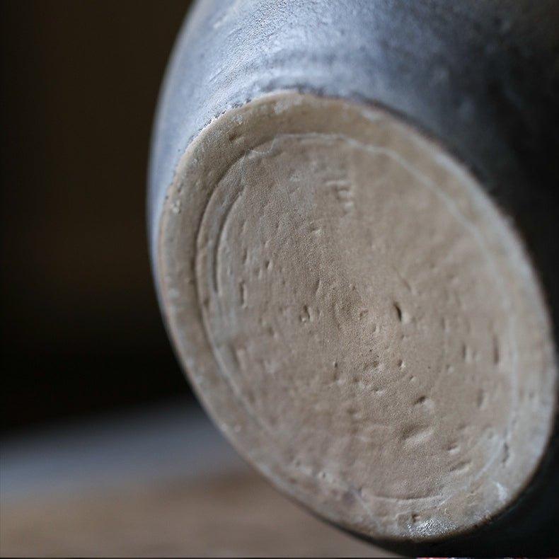 Handcrafted Ceramic Ball Shaped Boiler With Rattan Handle