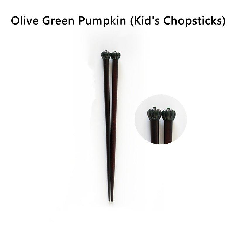 Japanese Handcrafted Fall Seasonal Produce Themed Chopsticks