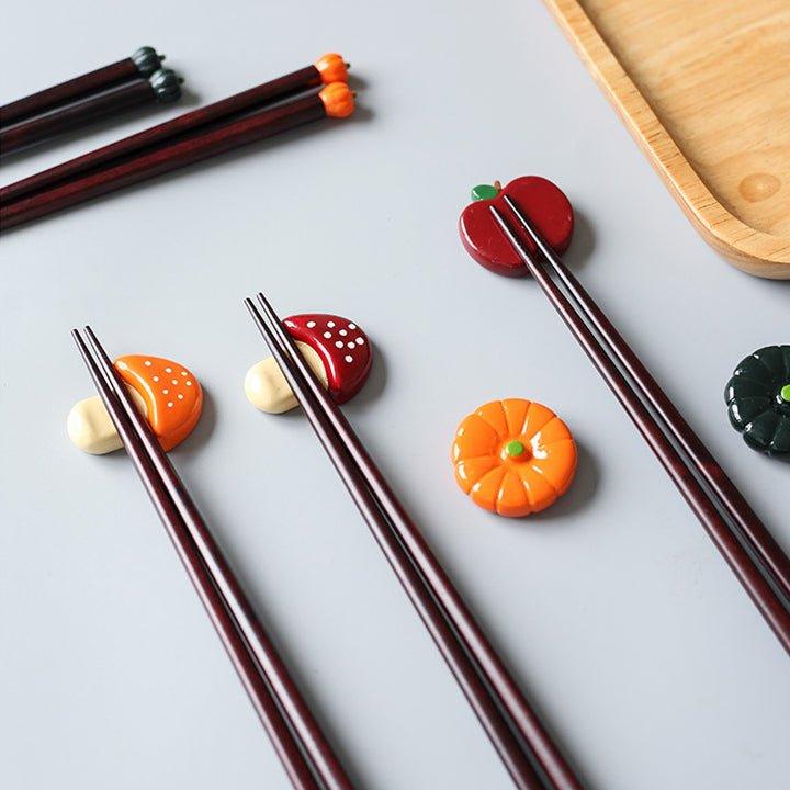 Japanese Handcrafted Fall Seasonal Produce Themed Chopsticks