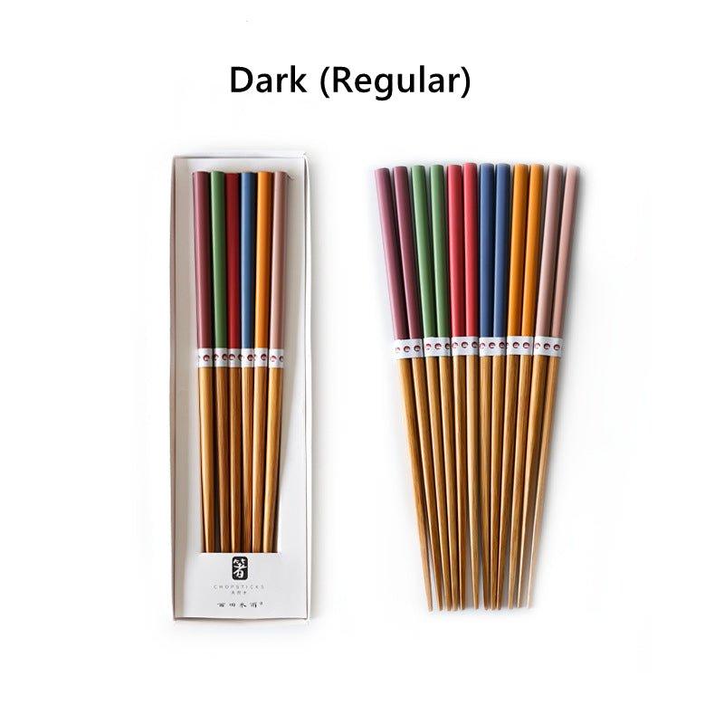 Multi-Colors Japanese Bamboo Chopsticks Sets