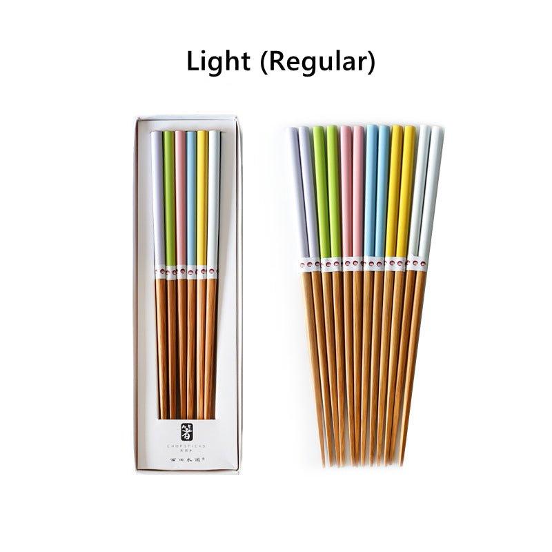 Multi-Colors Japanese Bamboo Chopsticks Sets
