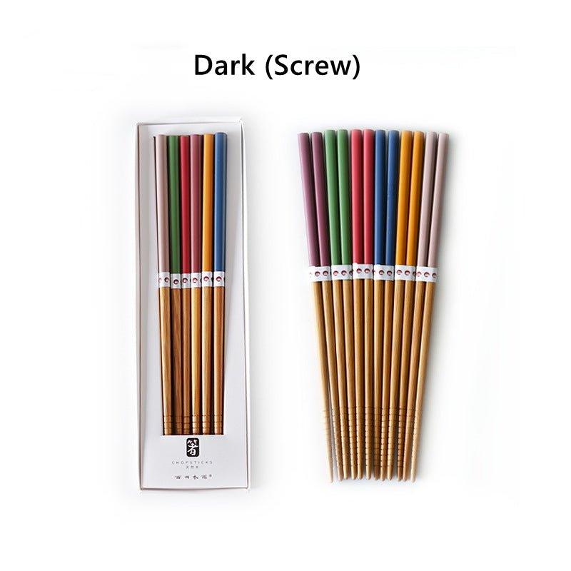 Multi-Colors Japanese Bamboo Chopsticks Sets