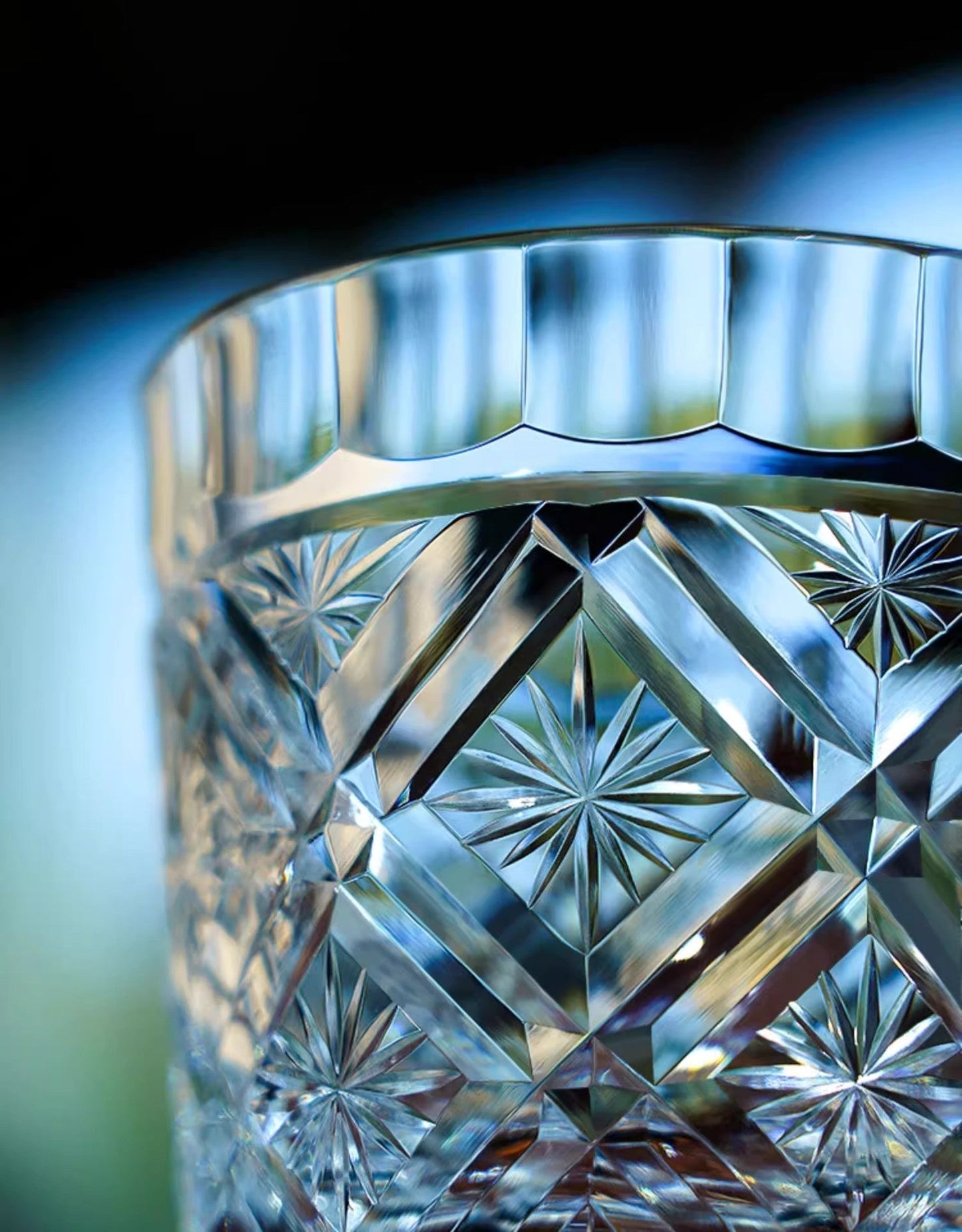 Edo Kiriko Handcrafted Hana Blossom Whiskey Glass