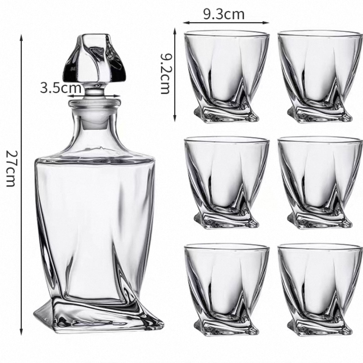 The Sovereign Decanter & Glass Set | Luxury Crystal Whiskey Connoisseur Suite