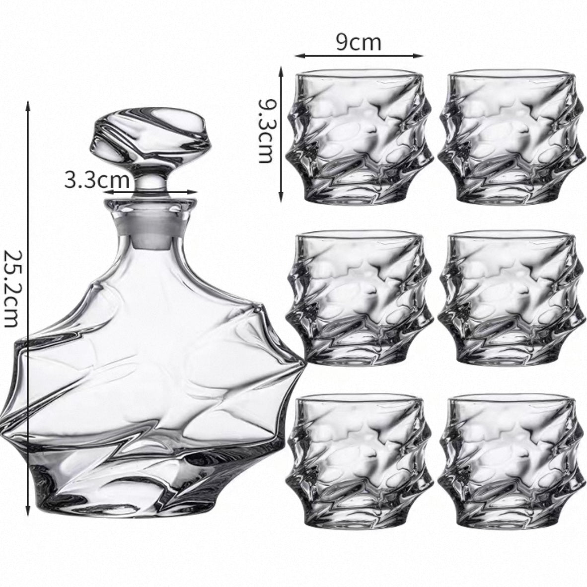 The Sovereign Decanter & Glass Set | Luxury Crystal Whiskey Connoisseur Suite