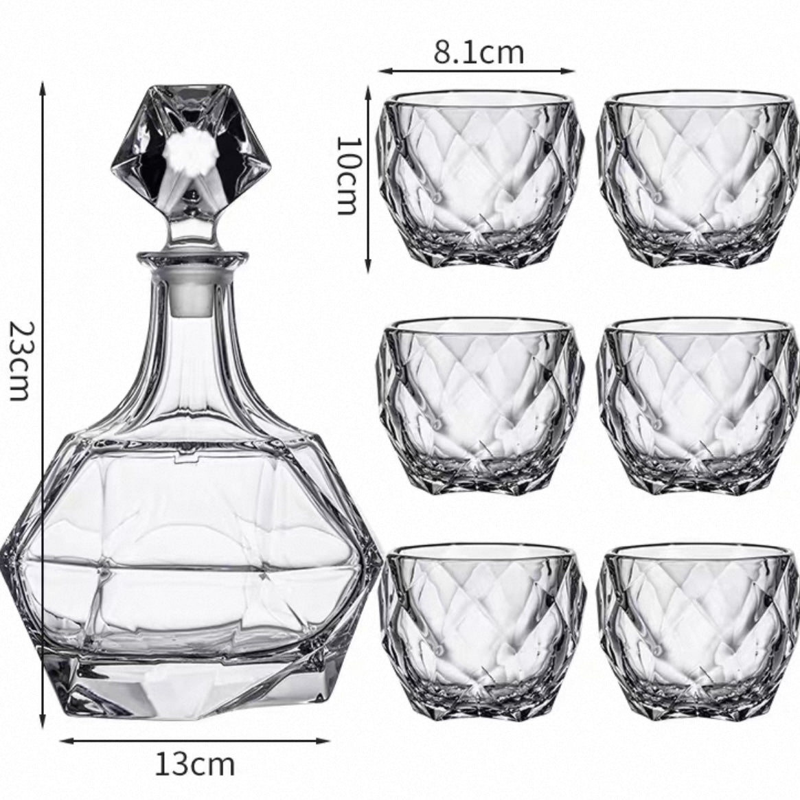 The Sovereign Decanter & Glass Set | Luxury Crystal Whiskey Connoisseur Suite