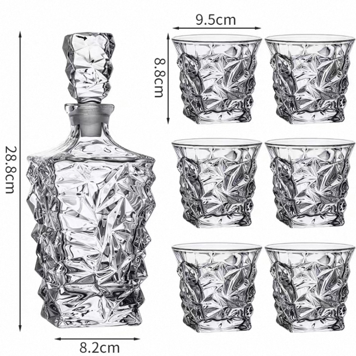 The Sovereign Decanter & Glass Set | Luxury Crystal Whiskey Connoisseur Suite