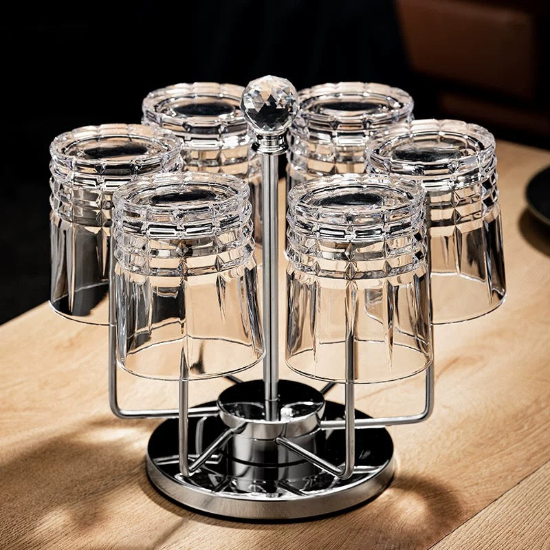 The Vanguard Carousel | Luxury Rotating Crystal Whiskey Connoisseur Suite