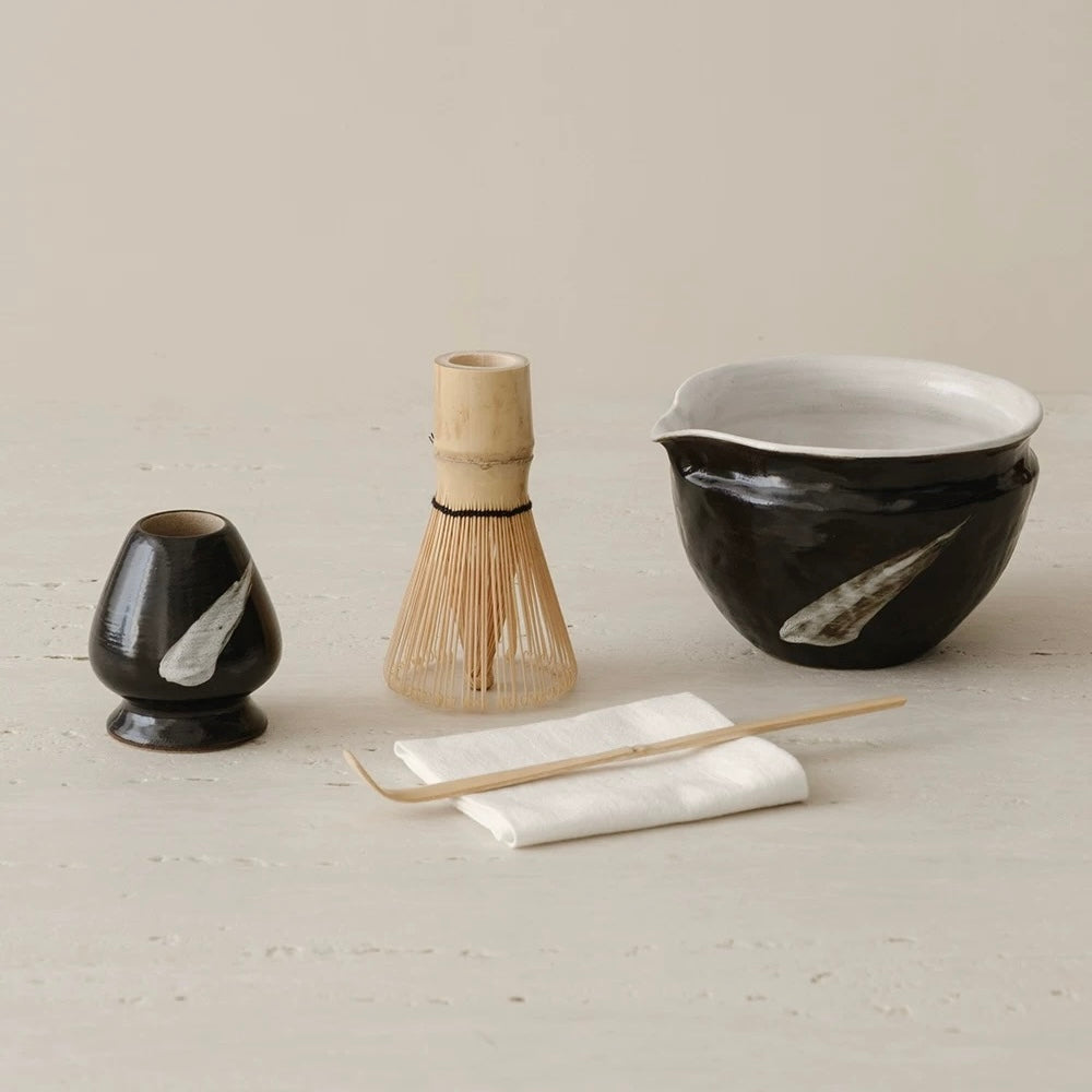 The Whispering Soil | Wabi-Sabi Spouted Matcha Ritual 5-Piece Suite