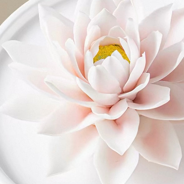 White Jade Porcelain Water Lily Incense Holder and Aroma Diffuser