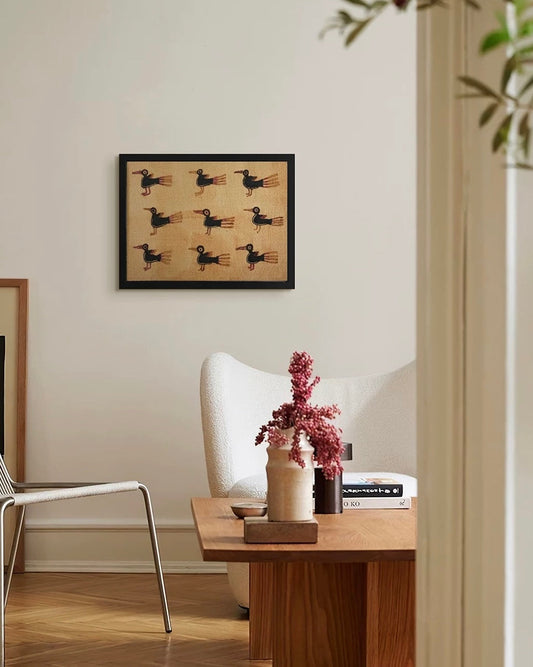 Nine Magpies Tapestry Artwork
