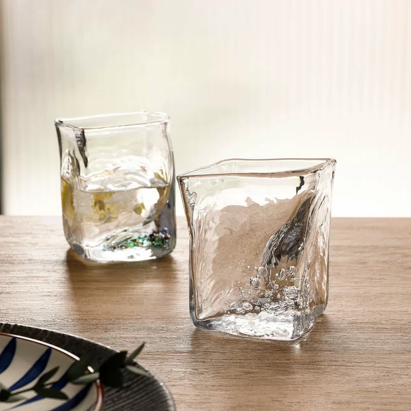 Japanese Handmade Wave Whisky Glass