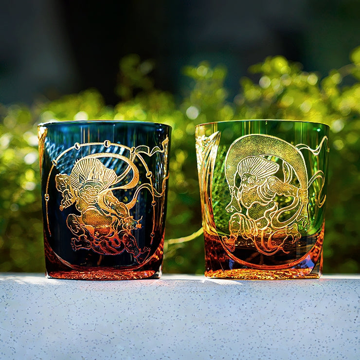 Edo Kiriko Fujin Hand-Cut Whisky Glass
