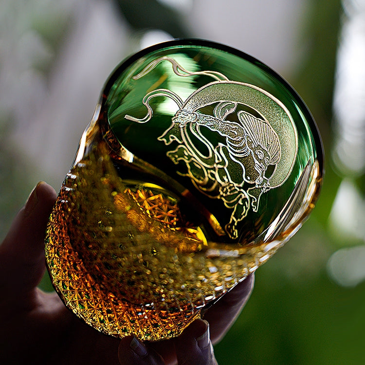 Edo Kiriko Fujin Hand-Cut Whisky Glass