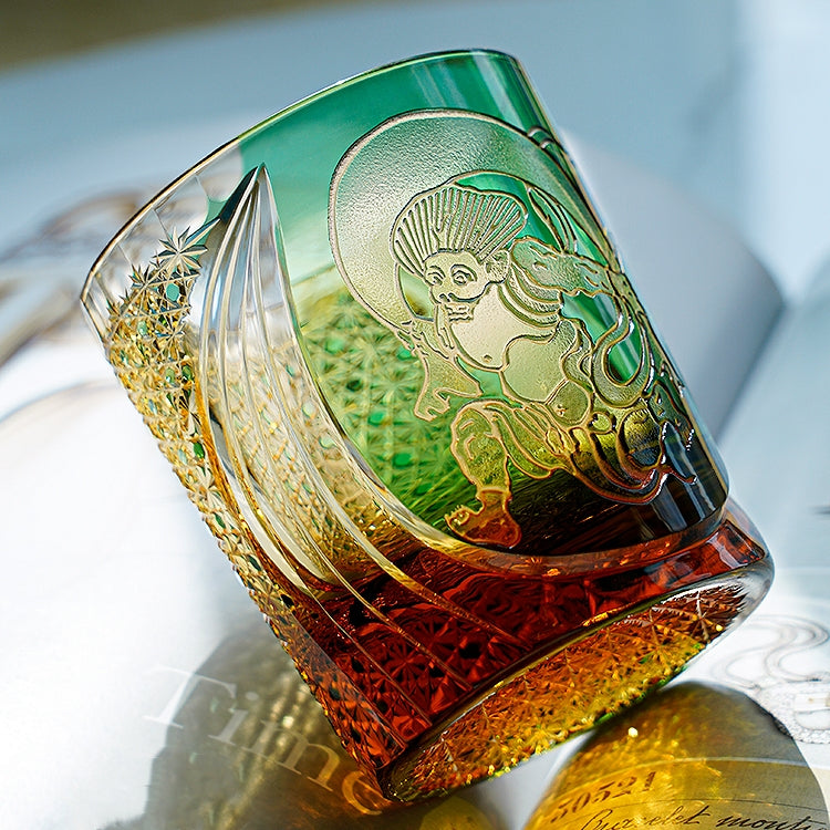 Edo Kiriko Fujin Hand-Cut Whisky Glass