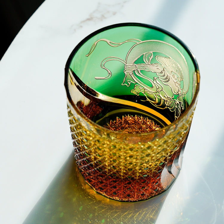 Edo Kiriko Fujin Hand-Cut Whisky Glass