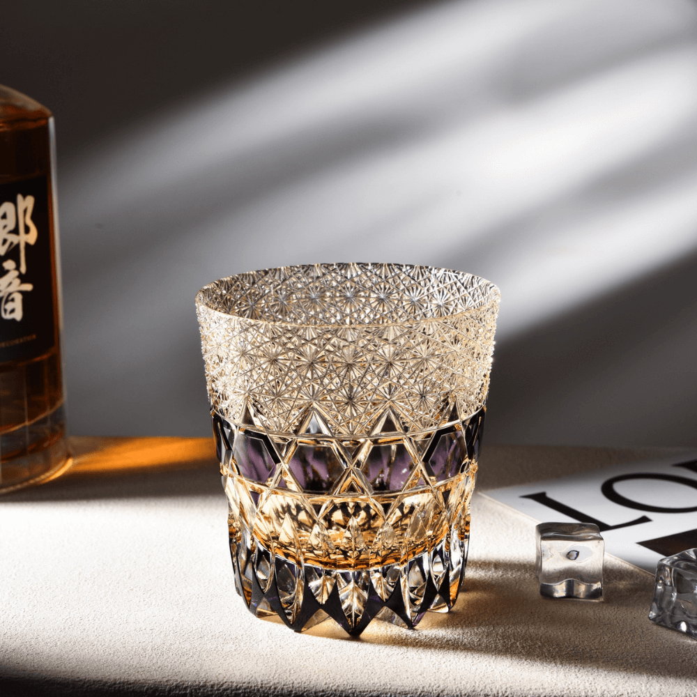 Edo Kiriko Fluorite Hand-Cut Whisky Glass