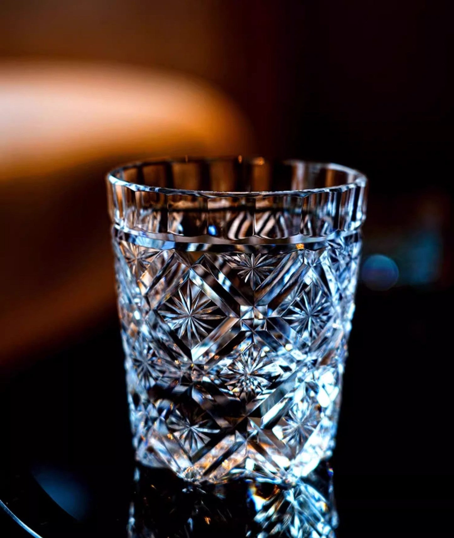 Edo Kiriko Handcrafted Hana Blossom Whiskey Glass