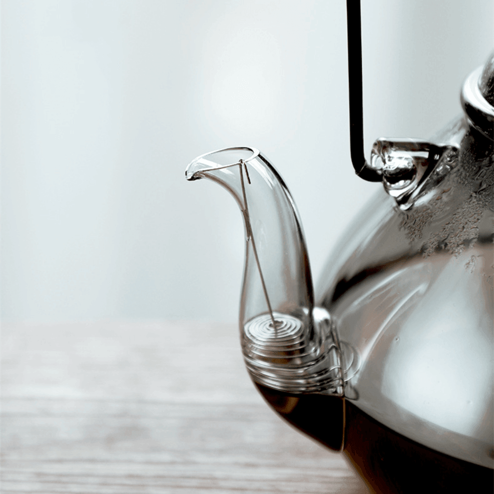 High-Borosilicate Glass Teapot with Lifting Beam Handle