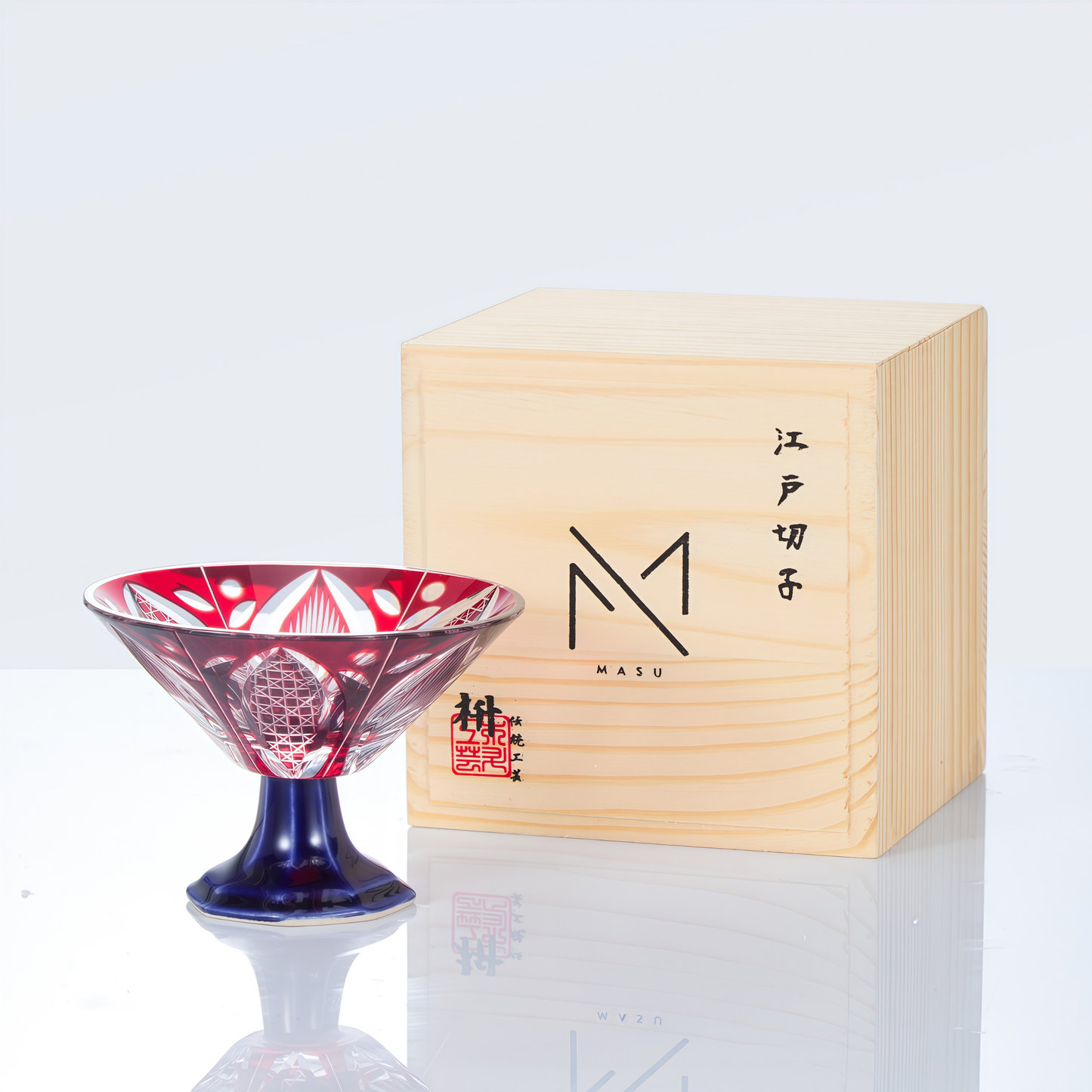 Edo Kiriko Handcrafted Karyu Sake Glass Collection