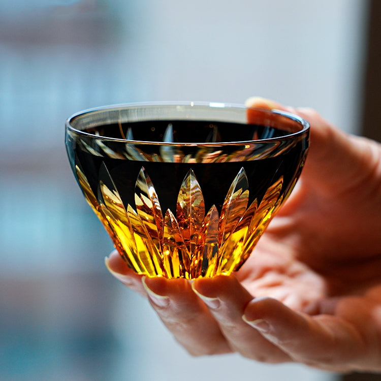 Edo Kiriko Lotus (Hasu) Hand-Cut Whisky Glass