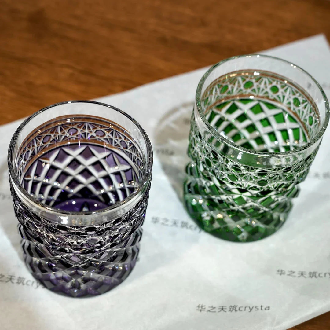 Star Arrow Edo Kiriko Whiskey Glasses