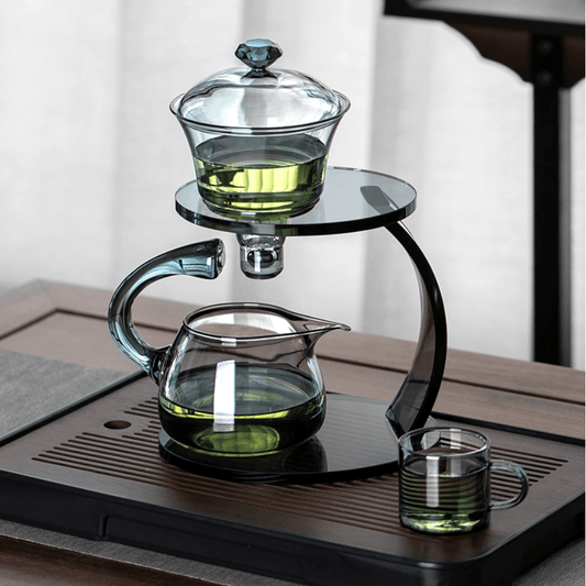 Glass Tea Brewing Set with Magnetic Automatic Dispenser