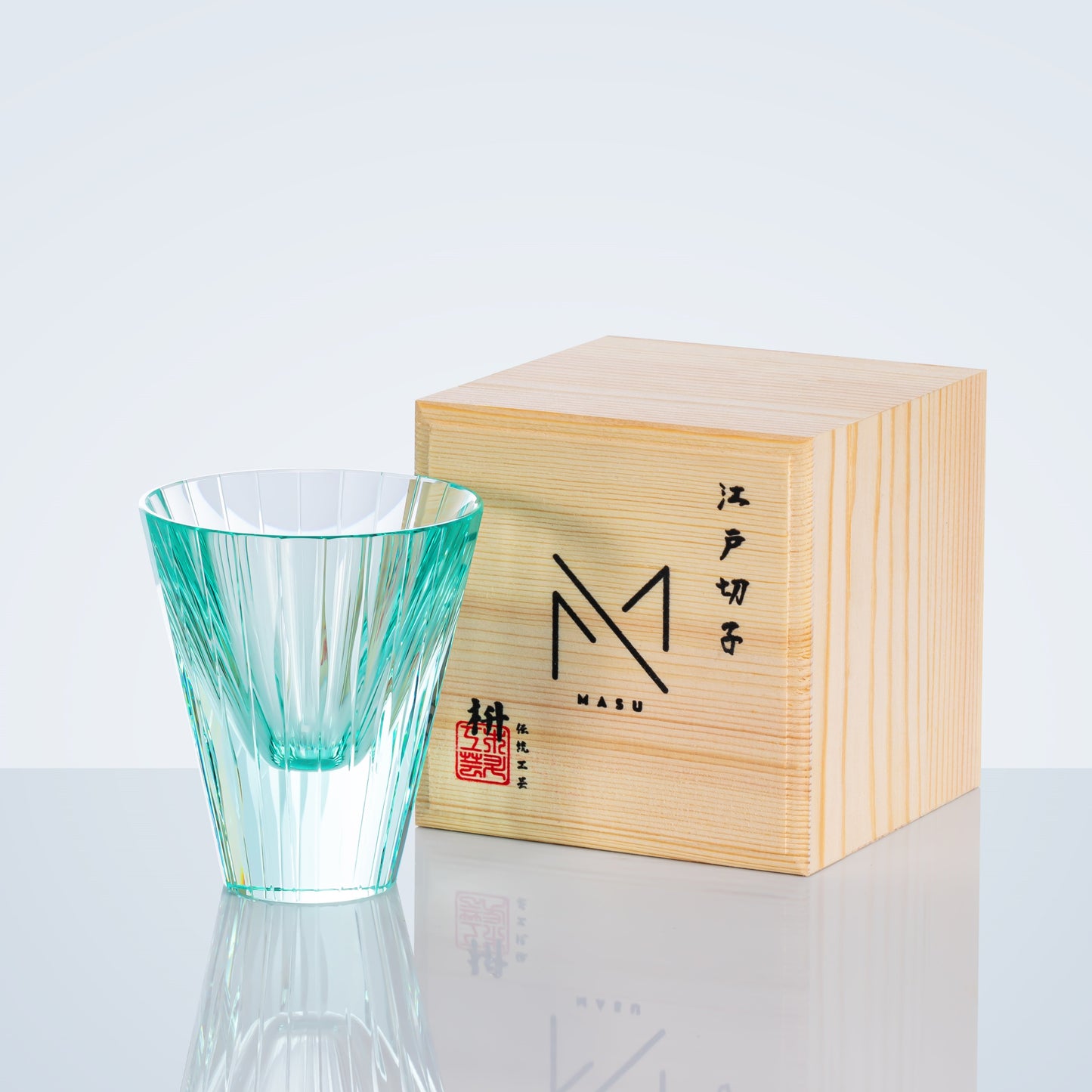 Edo Kiriko Handcrafted Starlit Guqin Whisky Glass With Wooden Box